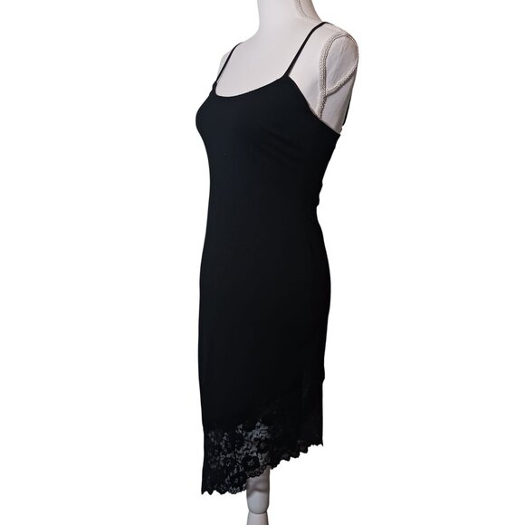 NEW Next Up Connected Apparel Juniors Lace Trim Asymmetric Party Slip Dress 5/6 - Picture 5 of 12